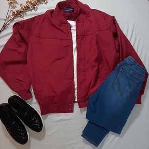 Red Vintage Carl Michael's Bomber Jacket Size L